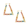Multi Color Bling Trapezoid Bamboo Hoops