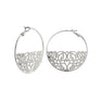 Silver Half Filigree Hoops