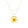 Yellow Daisy Dried Flower Necklace