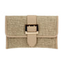 Women Straw Clutch Shoulder Evening Hand Bag Belt Handbag Rattan Tan Folding