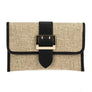 Women Straw Clutch Shoulder Evening Hand Bag Belt Handbag Rattan Tan Folding