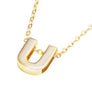 Women Gold DIY Capital Letter Name Alphabet Initial Link Chain Pendant Necklace