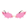 Purple Rimless Spike Sunglasses