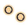 Lion Greek Key Gold Studs