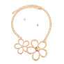 Gold Metal Flower Collar Set