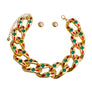 Chunky Red Green Detail Chain Set