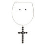 Collar Black Elegant Cross Necklace