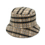 Orange Plaid Woolen Bucket Hat