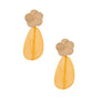 Gold and Yellow Resin Earrings