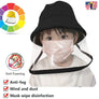 Detachable Protective UV Shield Anti Spit Dust Fishing Bucket Kid Child Hat Cap