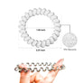 4 Spiral Hair Ties Traceless No Crease Rainbow Coil Phone Cord Ponytail Holder