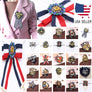 Unisex Vintage Brooch Bowknot Plated Trendy British Navy Badge Collar Ribbon Pin