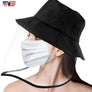 Femme Homme Protection Anti Poussière, Cracher & Salive, Seau UV Soleil Chapeau