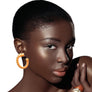 Gold Dragon Horseshoe Earrings