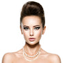 Fanned Gold and Pearl Necklace Set