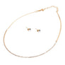 Stoned Simple Necklace Set