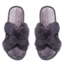 Size Small Gray Fur Slippers