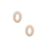 O Initial Rhinestone Studs