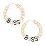Gold Boss Chain Hoops