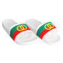 Size 7 White Stripe Slide