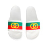 Size 9 White Stripe Slide