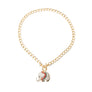Rhinestone Elephant Toggle Necklace