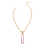 Multi Color Zipper Pendant Necklace