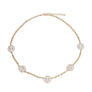 Gold Station Round Greek Key Necklace