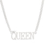 Silver Iced Queen Necklace