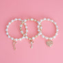 3 Strand Cream Love Bracelets
