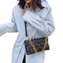 Black Woven Clutch Crossbody Set