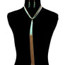Suede Drop Necklace Set