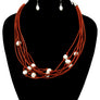 Cord Layered Necklace Set