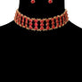 Metal Stone Choker Set