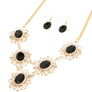 Flower Pendant Necklace Set