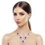 Royal Blue Rhinestone Necklace Set