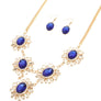 Royal Blue Rhinestone Necklace Set