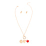 Gold Interchangable Heart Charm Necklace