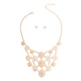 Cream Pearl and Stone Bib Set