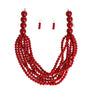 Burgundy Bubble Gum Bead Set