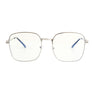Silver Blue Light Square Glasses