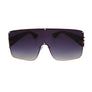 Black Gradient Square Visor Sunglasses