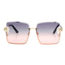 Gray Square Clover Sunglasses