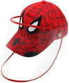 Protective Baseball Kid Child Kitty Spiderman Cap Hat Detachable Shield Spit