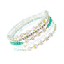 Follow Your Heart Aqua Beaded Bracelets