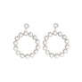 45mm Pearl Silver Round Earrings