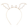 Gold Bat Ear Wings Headband