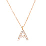 Gold A Initial Necklace