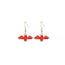 Red Glitter Bat Earrings