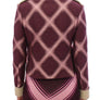Check Trench Coat Blazer Purple Jacket